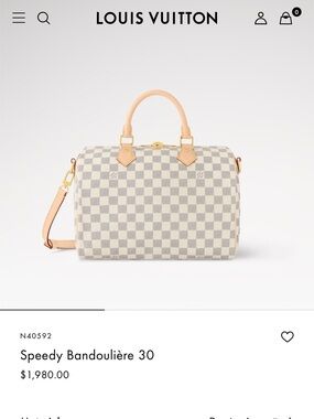 Louis Vuitton Damier Azur Speedy Bandoulière 30 - Cream and Light Gray
